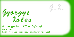 gyorgyi koles business card